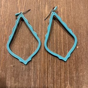 Kendra Scott “sophia” drop earrings in turquoise/teal